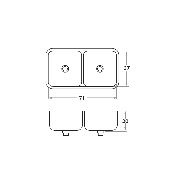 Bacha para Cocina 406 - Imagen 2